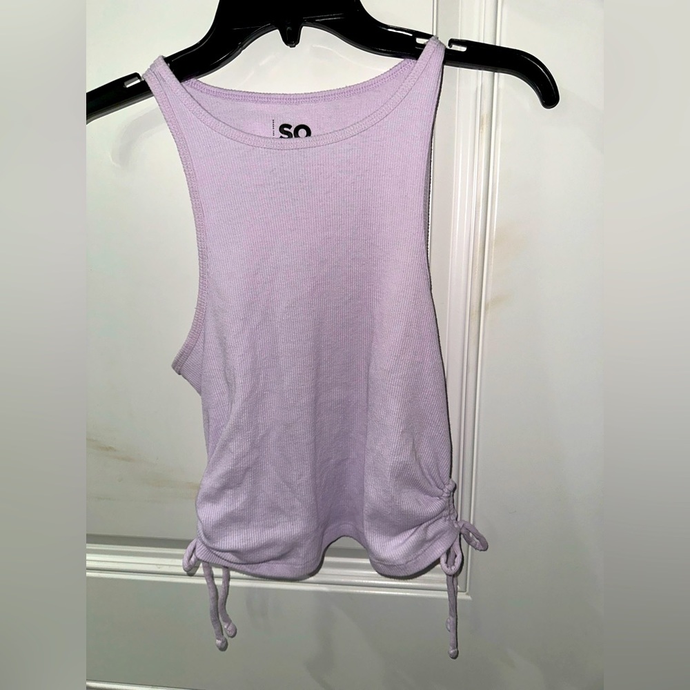 I am selling a lavender tank top with adjustable strings